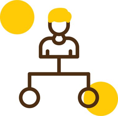 Tekerlekli sandalyeli adam. Basit resimleme