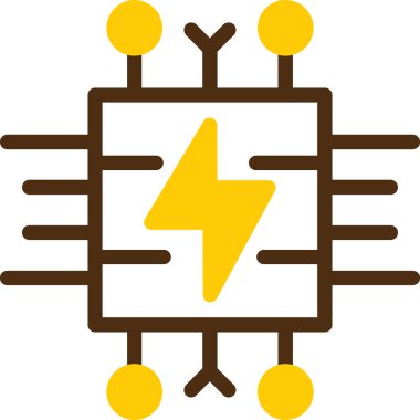 Enerji elektrik simgesi ana hat biçiminde