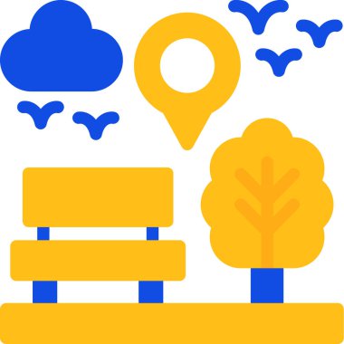 kitap sonbahar orman simgesi düz stil