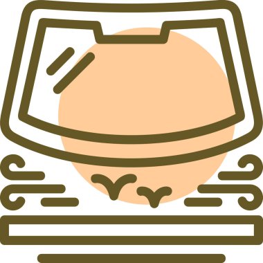 Kahve fincanı. Web simgesi vektör illüstrasyonu