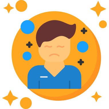 Man avatar simgesi, vektör illüstrasyonu