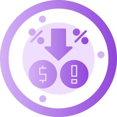 Para için. Web simgesi basit illüstrasyon