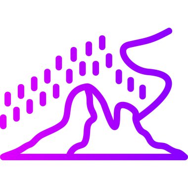 Dağlar. Web simgesi basit illüstrasyon