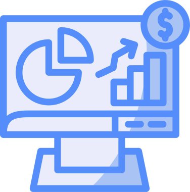 Bilgisayar monitörü simgesi. Web için izleyici vektör simgeleriyle dizüstü bilgisayarın tasviri.