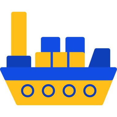 kargo gemisi web simgesi basit illüstrasyon