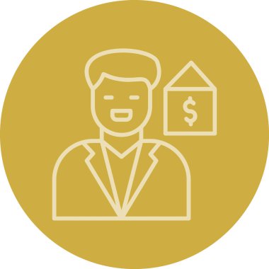 İşadamı Simgesi Moda Biçiminde İzole Arkaplan