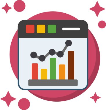 grafik grafiği vektör simgesi modern basit tasarım illüstrasyonu
