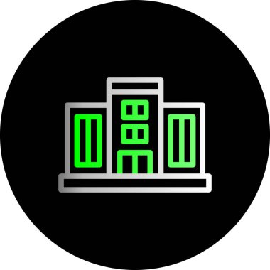  düz illüstrasyon bina simgesi