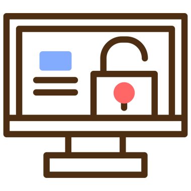 kilit simgesi, vektör illüstrasyonu