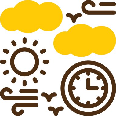 saat zaman simgesi ana hat biçiminde