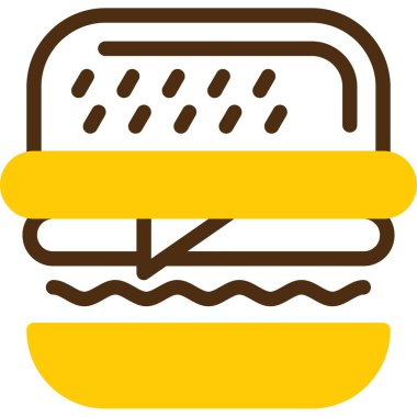 yemek burger ikonu ana hatlarıyla