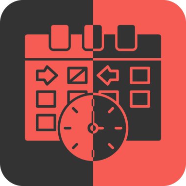 Zaman yönetimi simgesi vektör illüstrasyonu