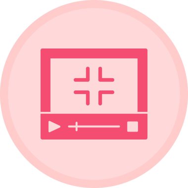 video. Web simgesi basit illüstrasyon