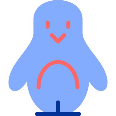 Üzgün penguen, illüstrasyon, beyaz arka plan vektör.