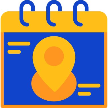 Doldurulmuş takvim tarihi olay simgesi - özet biçimi