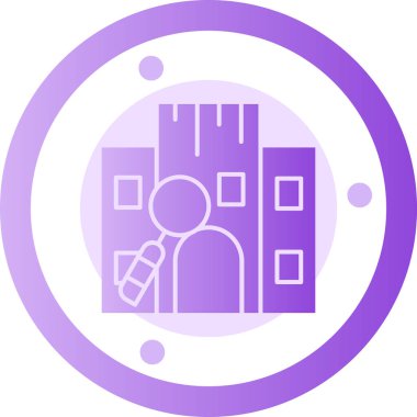 Bir bina simgesinin vektör illüstrasyonu