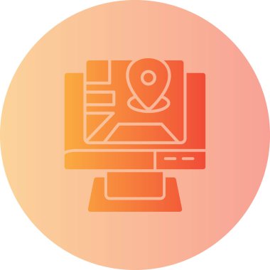 Bir bilgisayar ekranının vektör illüstrasyonuName