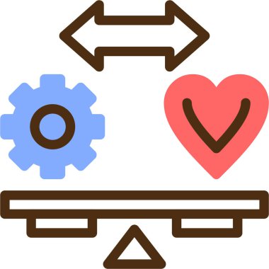 Kalp. Web simgesi basit illüstrasyon