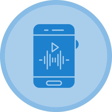 Mobil simgenin vektör illüstrasyonu