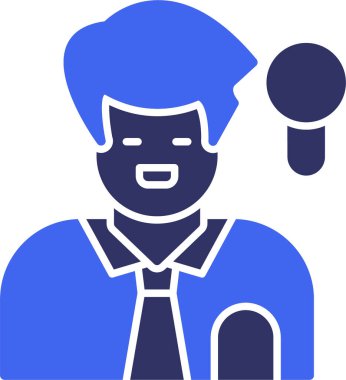 Mikrofon. Web simgesi basit illüstrasyon