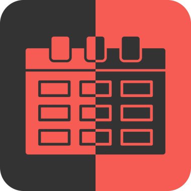  düz takvim, vektör simgesi