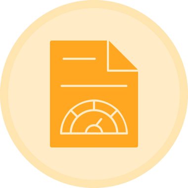 Bir belge simgesinin vektör illüstrasyonu