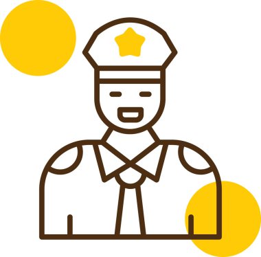 Polis simgesi, vektör illüstrasyonu