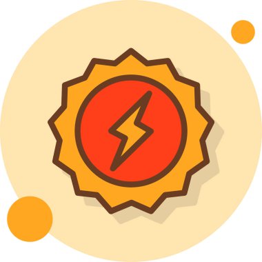 Güç enerjisi. Web simgesi basit illüstrasyon