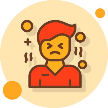 Depresyon adamı simgesi - taslak biçimi