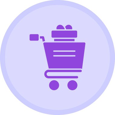 Sepet alışveriş arabası simgesi düz stil