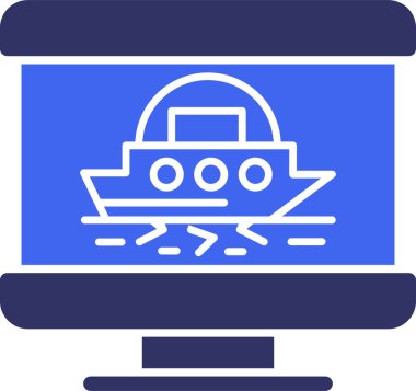 Gemi simgesi vektör illüstrasyonu