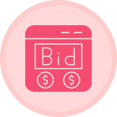 Bir açık artırma simgesinin vektör çizimi