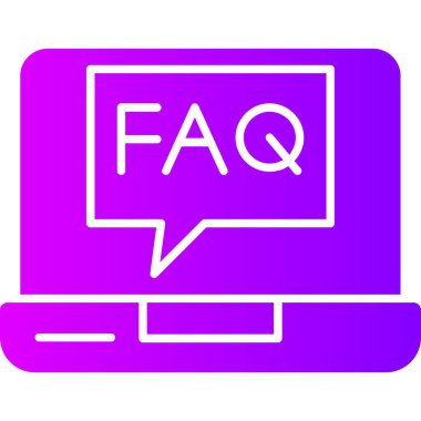 Faq simge vektör illüstrasyonu