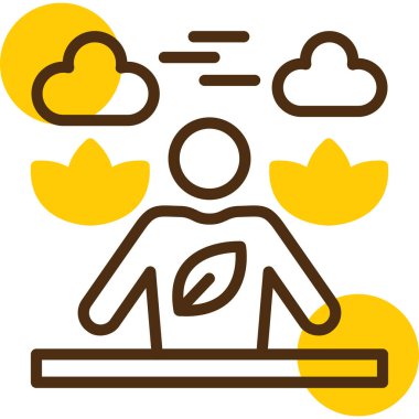 Ev simgesinden çalışan adam