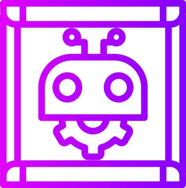 robot. Web simgesi basit illüstrasyon