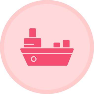 Gemi. Web simgesi basit illüstrasyon