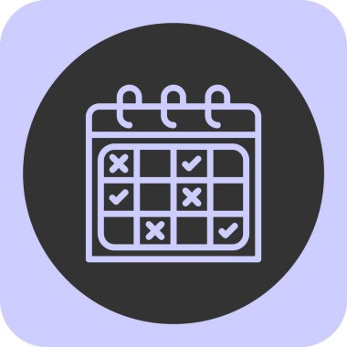 Takvim simgesi soyut arkaplanda izole edildi