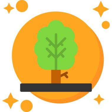 Ağaç. Web simgesi basit illüstrasyon