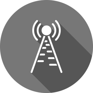 Uydu çanağı simgesi. Uydu çanağı vektör simgesi web için basit örnek