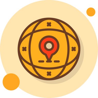 gps haritası simgesi düz biçimli