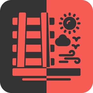 Yapının uzun gölgesi için vektör modern düz simge