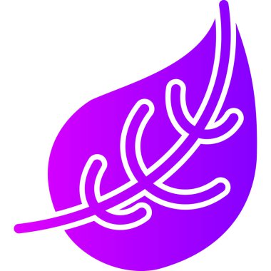 Yaprak. Web simgesi basit illüstrasyon