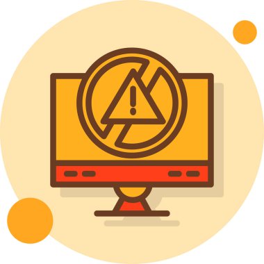 Bilgisayar. Web simgesi basit illüstrasyon