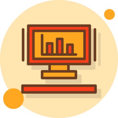 Bilgisayar. Web simgesi basit illüstrasyon