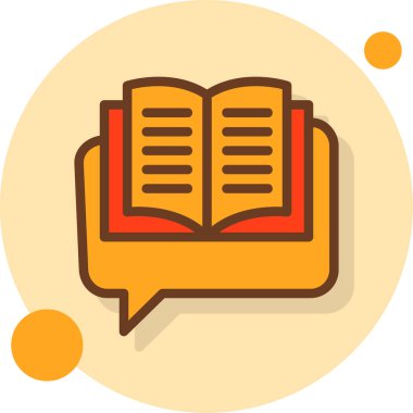 Düz biçimli kitap eğitimi bilgi simgesi