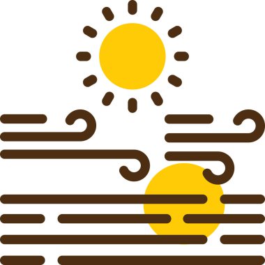 Bir güneş simgesinin vektör illüstrasyonu