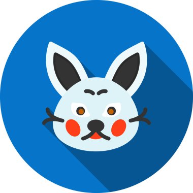 Düz şekilli tavşan ikonu