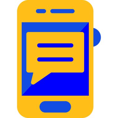 Sohbet mesajı. Web simgesi illüstrasyonu