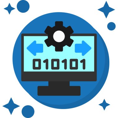 Bilgisayar. Web simgesi basit illüstrasyon