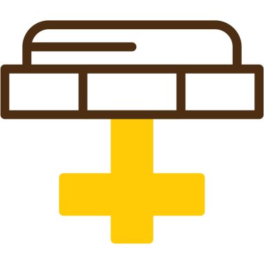 Hastane ikonu. vektör illüstrasyonu